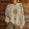 JPNTKY Women's Fashion Casual Long Sleeve O-Neck Blouses & Shirts