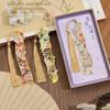 Chinese Style Metal Bookmarks Portable Students Reading Tool Hollow Hot Stamping Bookmark Long Tassel Bookmarks
