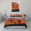 Christian Cross Verse Bedding Set Bedding set (1 duvet cover, 2 pillowcases, duvet not included)