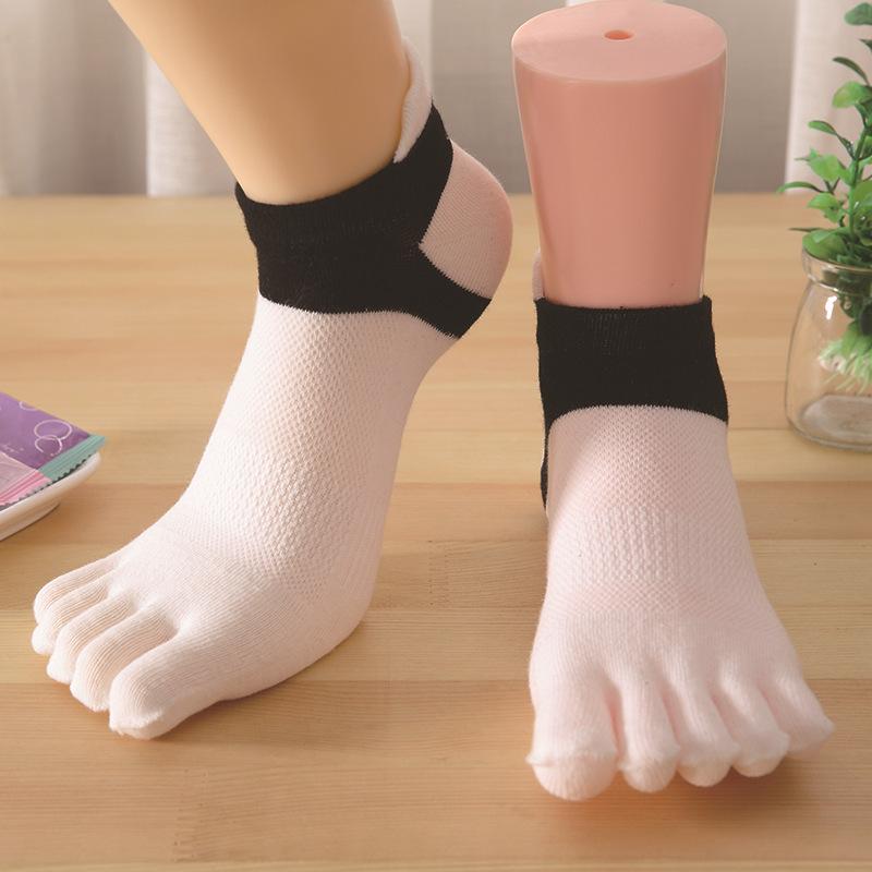 Men's Summer Thin Low-Cut Cotton Five-Toe Socks