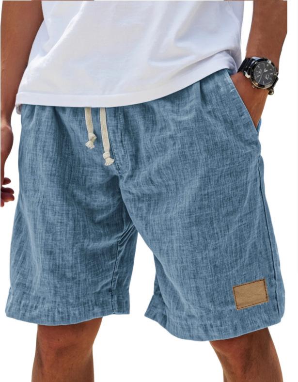 Yoghurt Nieuwe Collectie Heren Retro Ademende Linnen Losse Vakantie Shorts Mode Casual Shorts S