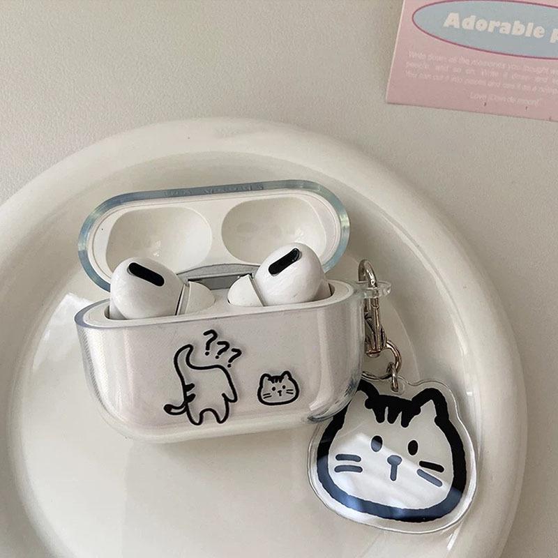 Cartoon cute cat for apple wireless bluetooth headset case AirPods 1 /1 generation protective case