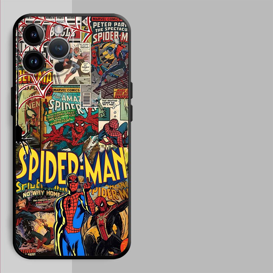 Phone Case for Apple iPhone 14 XR XS MAX 17 Pro Max 13 15 Pro 7 8 12 16 11 Air Funda Phone Cover Marvel Spider Man Venom