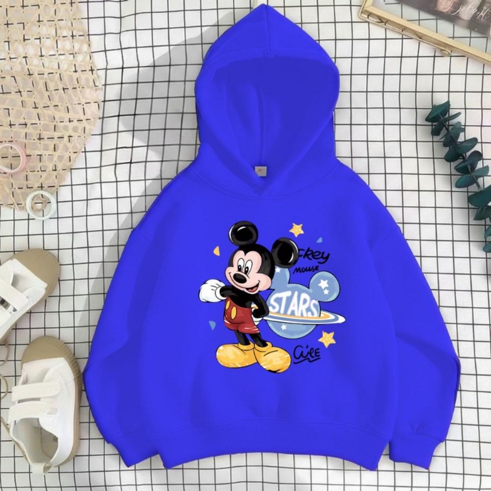Spring New Style Boys Hoodes Sweatshirts Children's Thin Breathable Long Sleeve Tops Kids Casual Pullover Mickey Printed