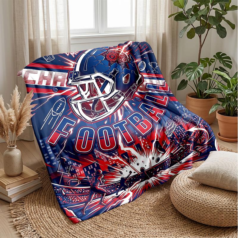 Football Color Explosion Theme blanket Lightweight Warm Flannel Blanket Decorative Throw Blanket for Home Decoration