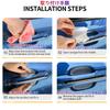Secchuu Car Door Knob Door Handle Protector, SIL Material, Scratch Prevention, Carbon, Protective Cover,