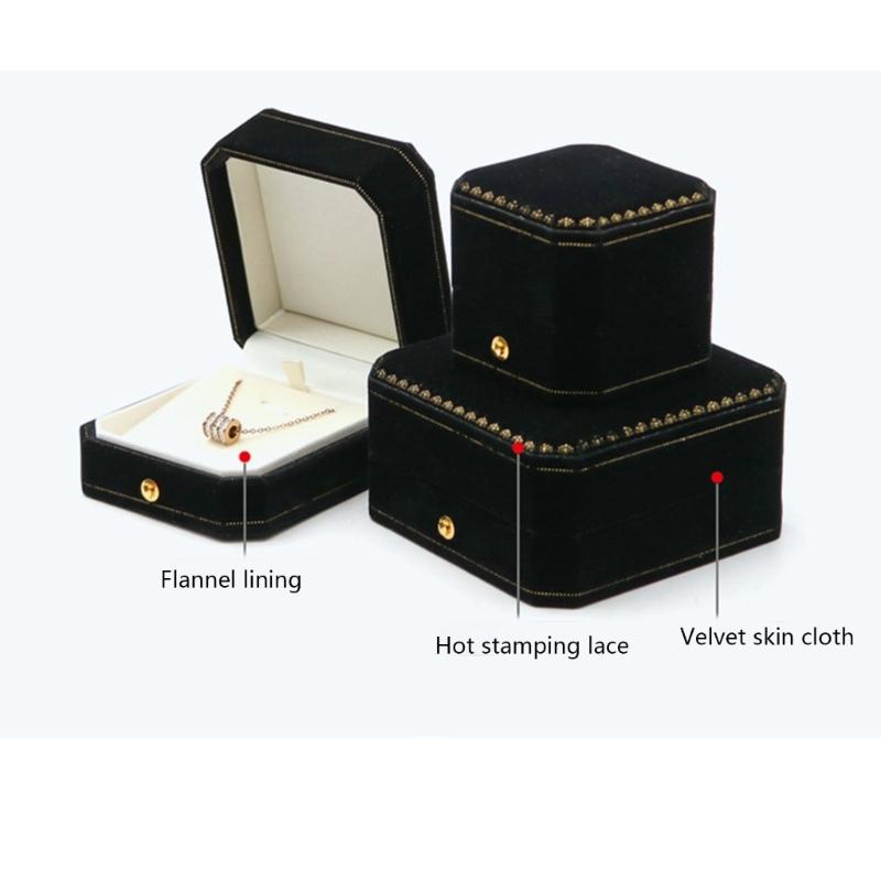 Velvets Accessory Organizer for Necklace Bracelet Ring Brooch Stylish Jewelry Storage Box Soft Lining Accessories Holder