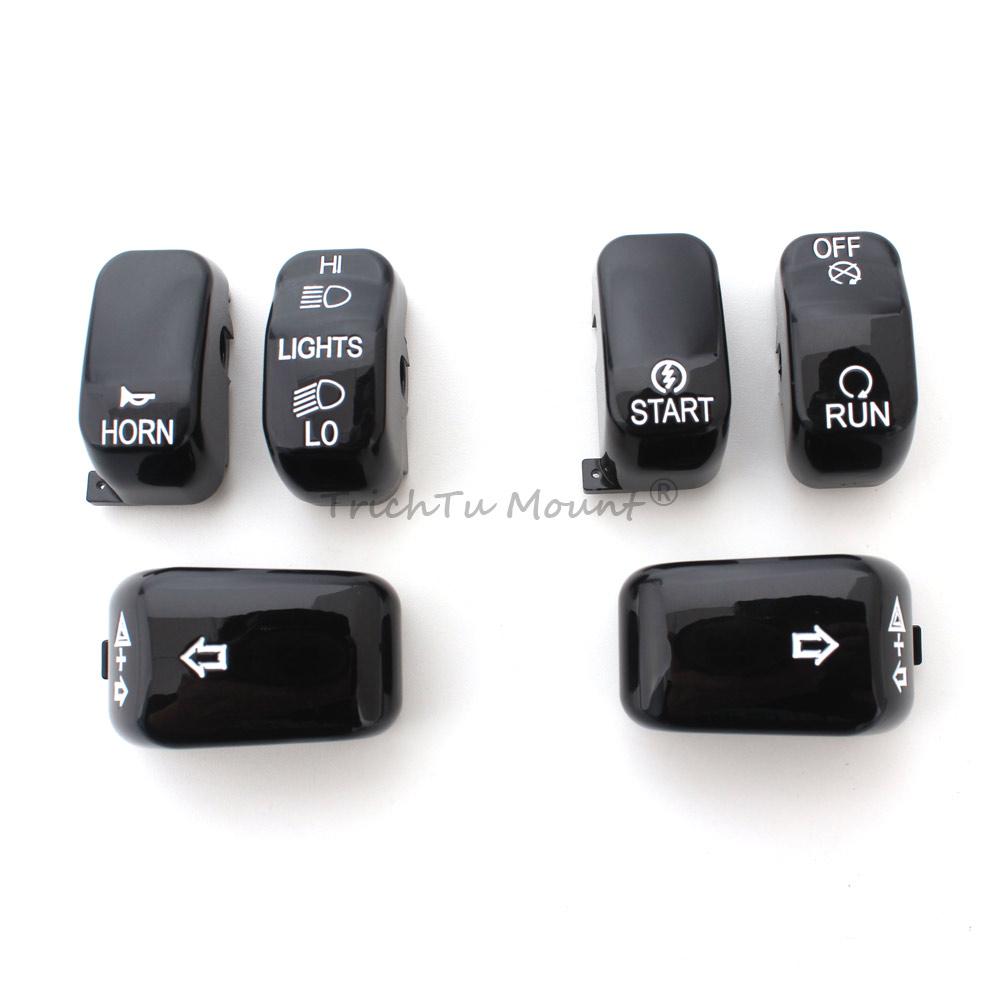 

Moto Accessory Hand Control Switch Housing Cap Button Cover Kit For Harley Softail Dyna Sportster 883 1200 VRSC XL XR FLHR FLHRC чёрный