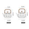 Heat Resistant Glass Teapot with Tea Strainer Infuser Flower Kettle for Electric Ceramic Stoves Kung Fu Teaware for Gas Stoves
