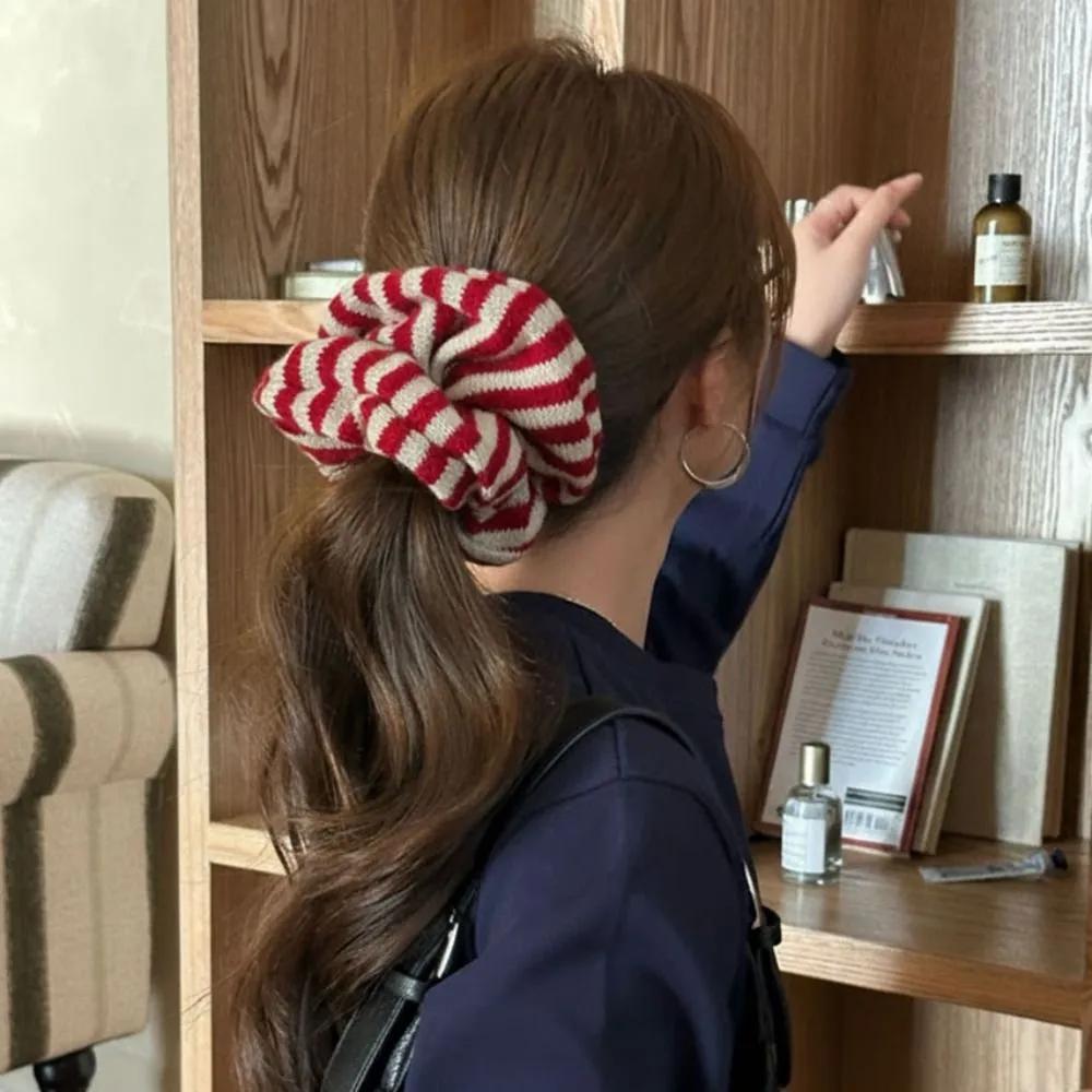 Bellier Striped Big Scrunchie / Daily Knit Striped Scrunchie