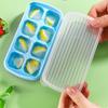 Blå 8 Fack Isblocksform Livsmedelsgodkänd Silikon Mjuk Botten Isblocksform Hushåll Återanvändbar Fyrkantig Isblocksform