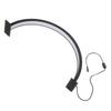 25W Half Moon Desk Lamp 3000K‑6000K 3 Color Dimmable Shadowless Eye Protection Beauty Half Ring Light 100‑240V Black S