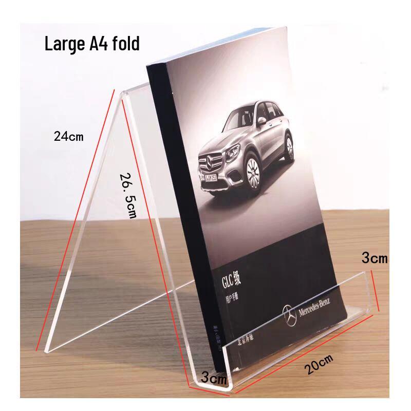 Acrylic Bookends and Stand for Books, Booklets, Records, and Displays