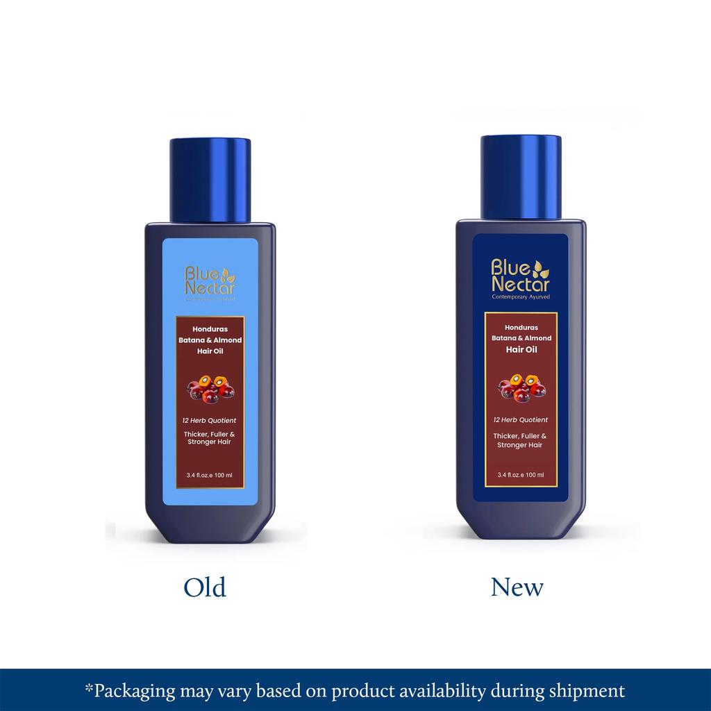 Blue Nectar Batana Oil for Thicker Hair | Pure Honduras Vital Batana Oil for Hair Growth with Organic Almond | Ayurvedic Blend for Stronger Stran