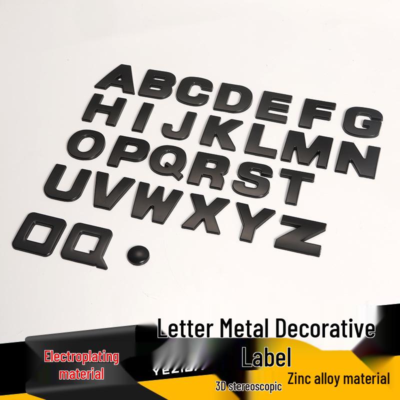 DIY Metal Car Badge: Personality Letter Engine Cover & Rear Sticker