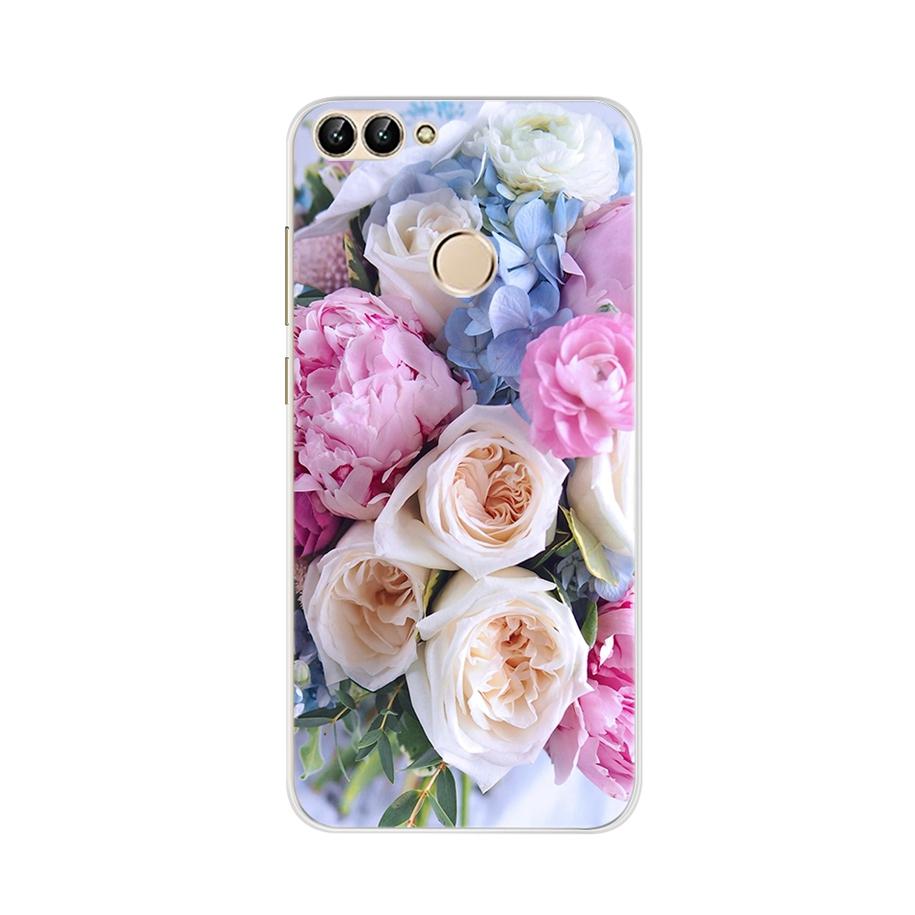 For Huawei P Smart Case TPU Soft Silicon Lavender Flower Back Cover Phone Case For Huawei P Smart 2018 FIG-LX1 PSmart Case 5.65"