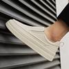 Men's one-pedal lace-up-free lazy casual shoes, simple, fashionable and versatile, trendy and comfortable pigskin sports skateboard shoes