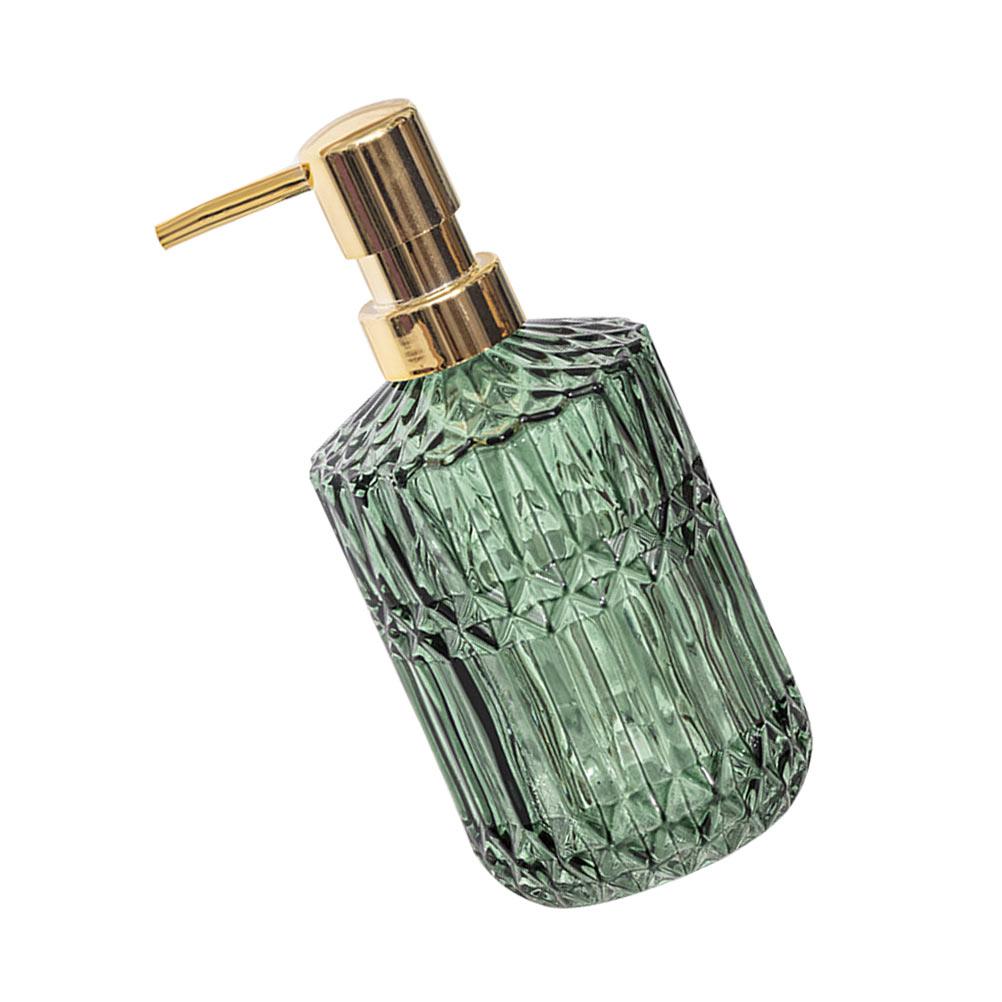 Szklany dozownik mydła w płynie w stylu europejskim, 400 ml, do łazienki, z pompką naciskową, uchwyt na detergent do zlewu, podróżny