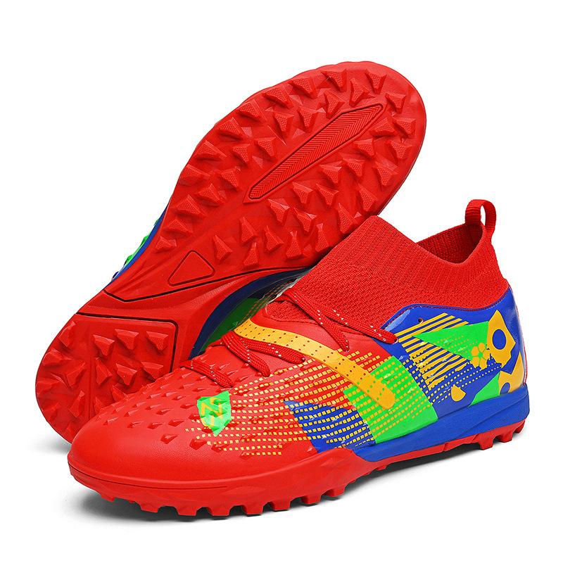 New high-top football shoes, boys and girls, children's training sports shoes, students, long nails, broken nails training shoes