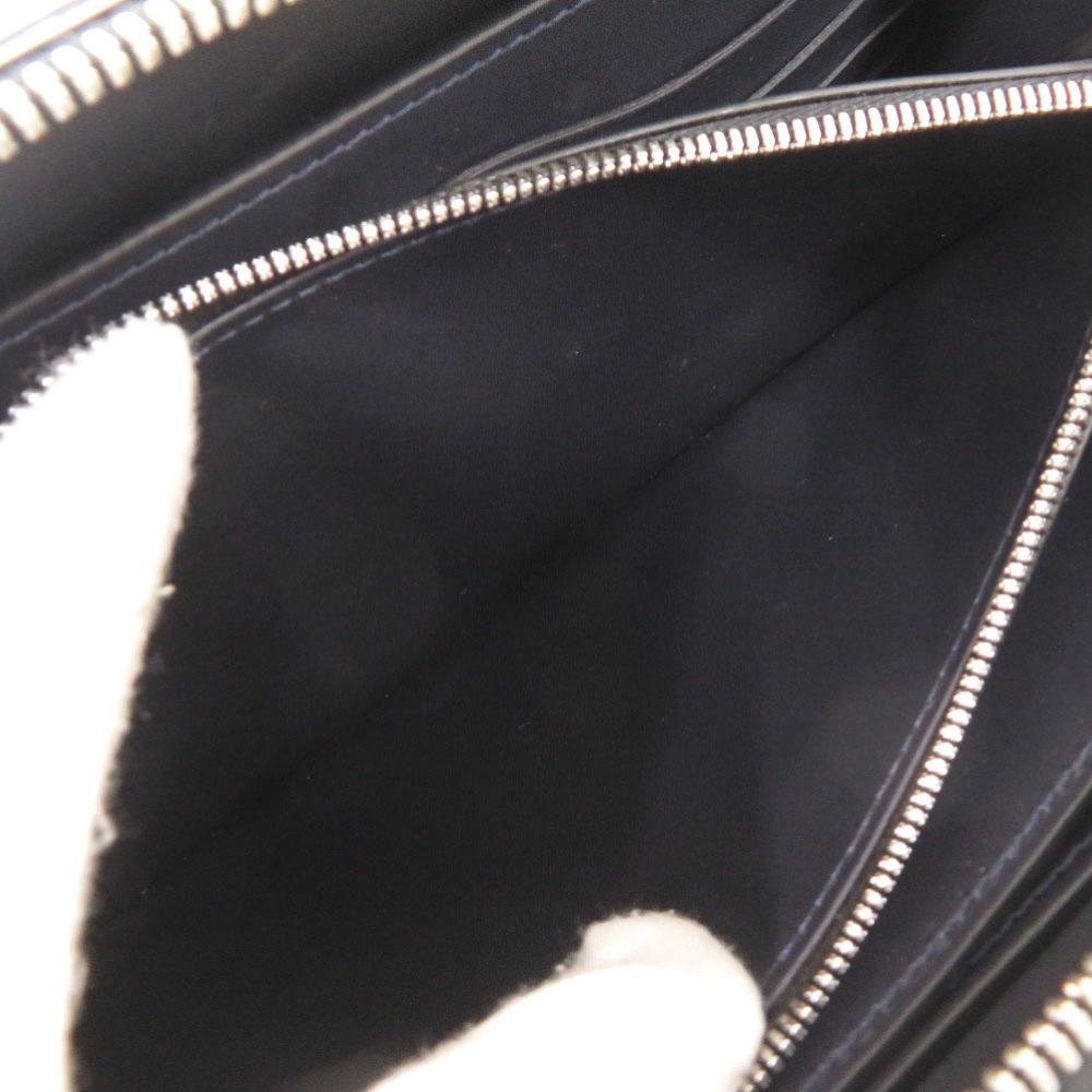 Used AUTHENTIC BERLUTI Itauba Wide Calligraphy Clutch bag blue Leather