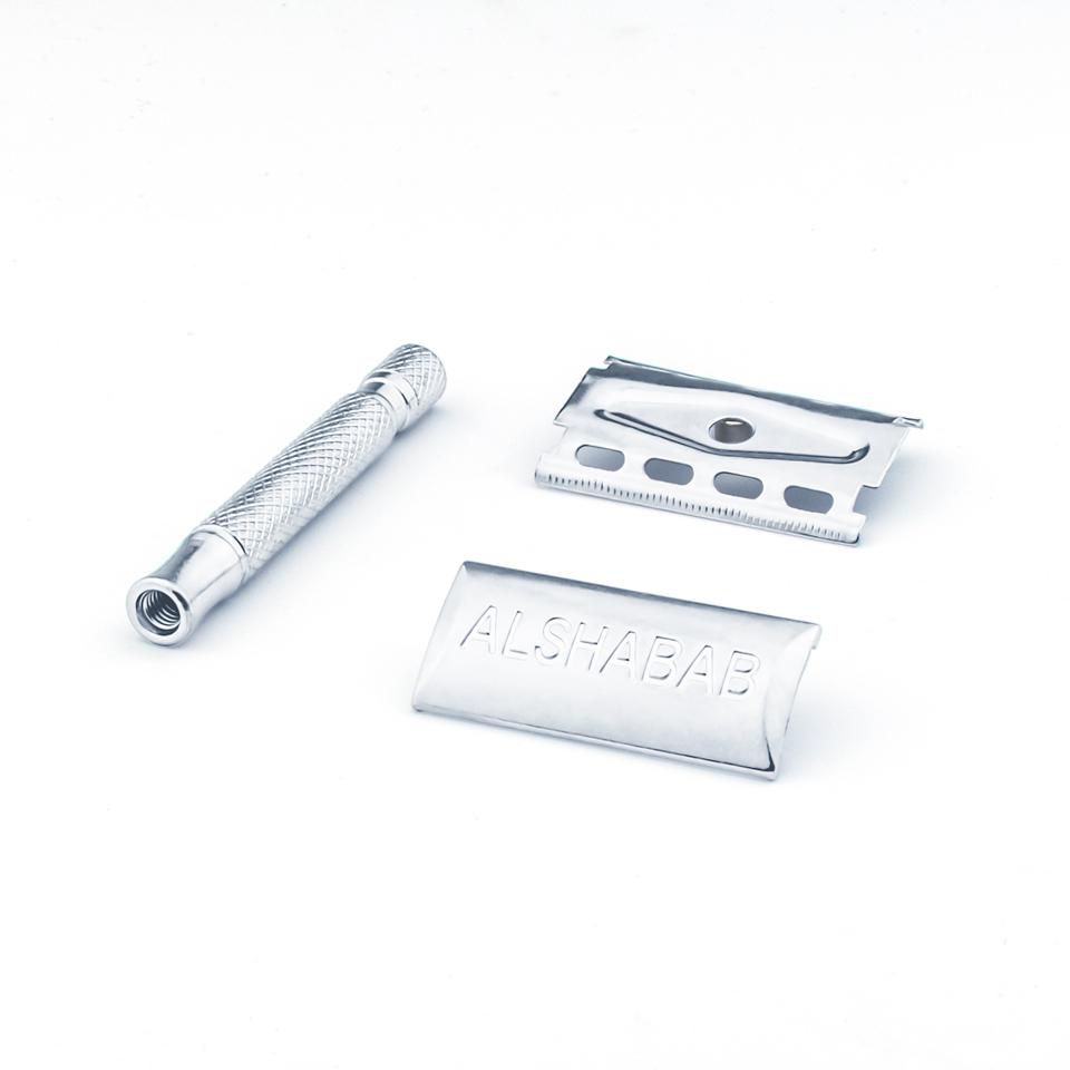 Stainless Steel Safety Razor for Men Barber Shaving Hair Beard Manual Double Edge Barbeador 7.3X4cm