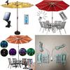 Outdoor Sun Umbrella Light String With Remote Control Waterproof Rgb For Camping Decor