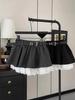 Retro High-Waist A-line Skirt with Anti-Exposure Lining