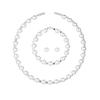 Pearl Steel Wire Rhinestone Necklace Earrings, Bracelet Jewelry Set, Wedding Jewelry Three-piece Set