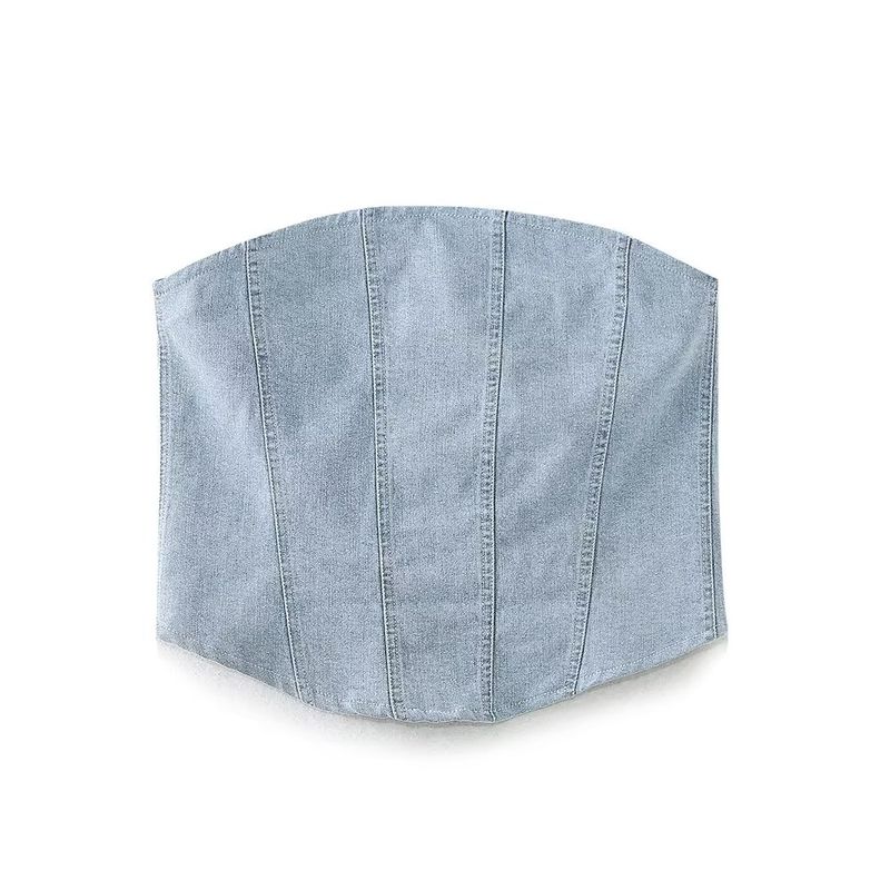 

Kaslead Новое поступление Женский модный стиль Модный джинсовый корсет 6870271 Blue L