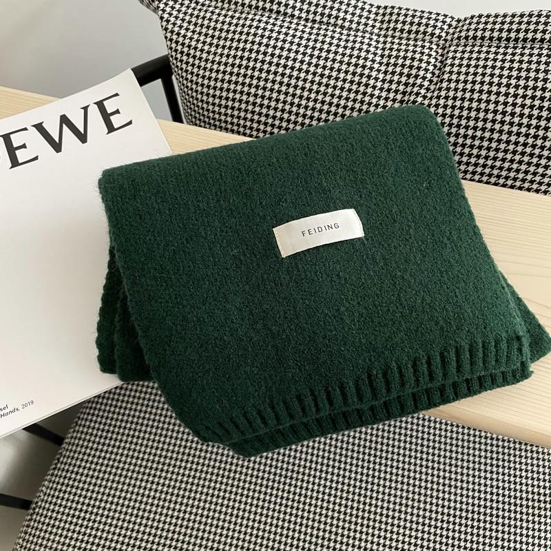 Feiding Fei Koreanischer Stil Einfarbiger Gestrickter Wollschal für Studenten