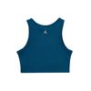 Jordan Solid Color Logo Crop Round Neck Sports Tank Top Women Tops Blue DX4701-427