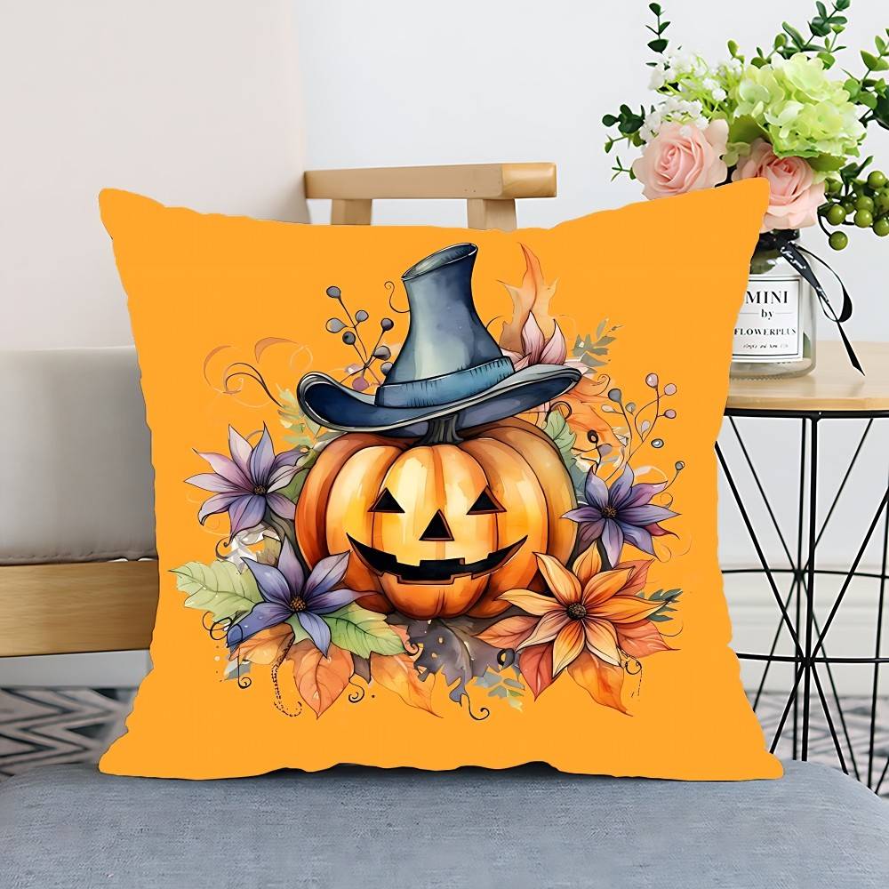D-Dekorativer Kürbis Kissenbezug Kissenbezug Polyester Kissenbezug Dekoratives Sofakissen Kissenbezug Heimdeko