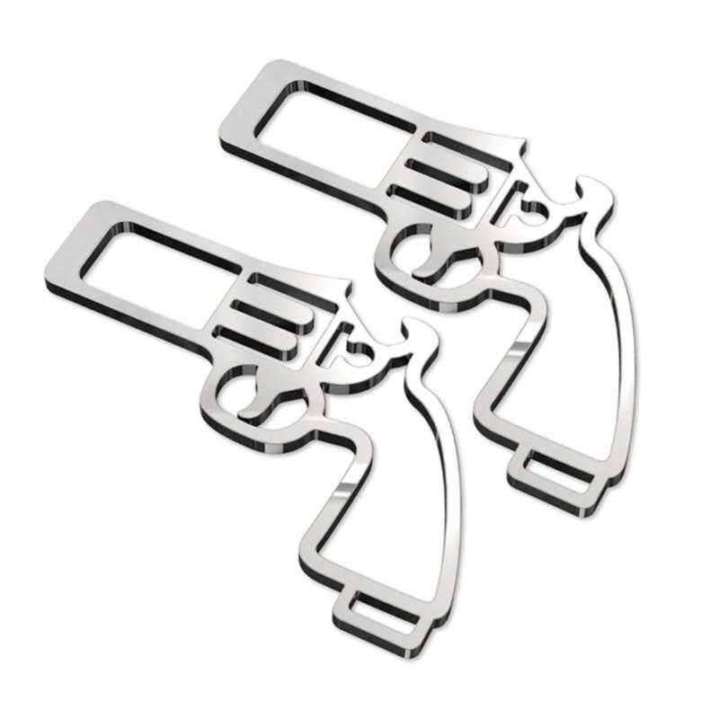 

Pack Of 2 Seatbelt Alarm Silencers with Build In Bottle Opener Keychain Small Designs Vehicle Seatbelt Buckles Insert 1