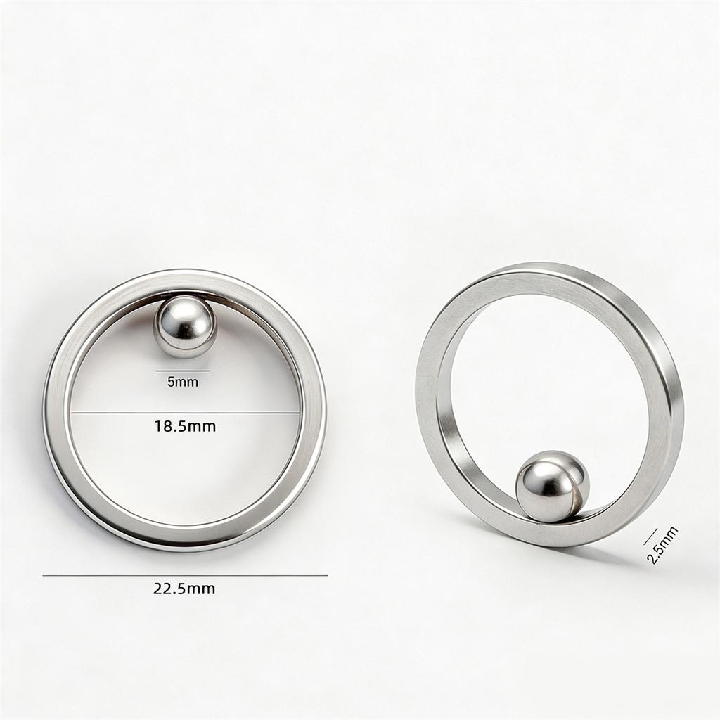 2Pcs Ring-Shaped Cat Eye Magnet for Nails Hollow Cateye Magnet with Double-Head French Tip Tool for DIY Home Salon Studio