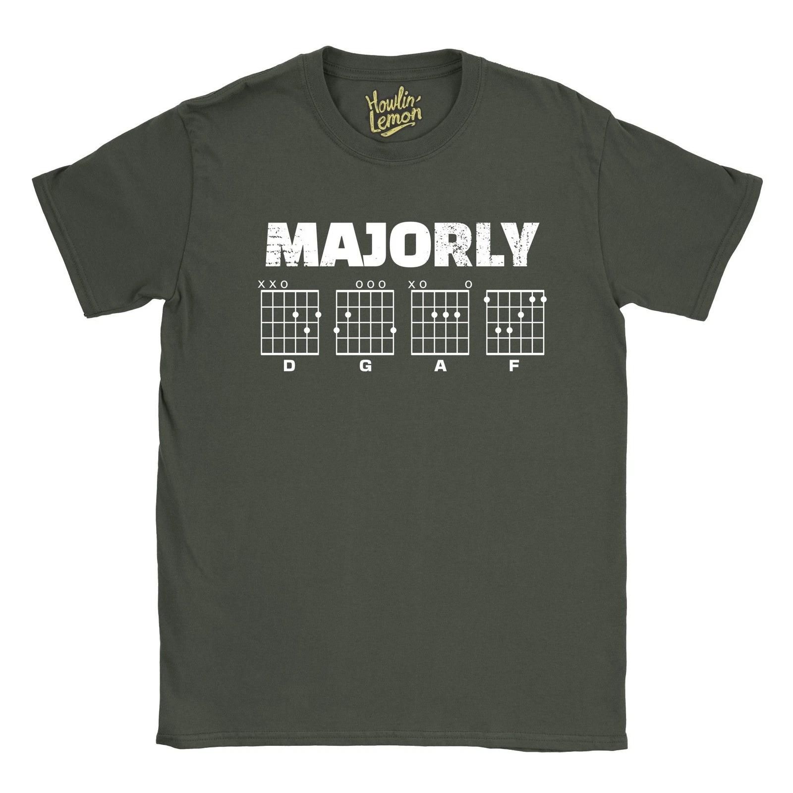 Guitarist T shirt Majorly DGAF Funny Guitar T shirt | Musician Gift XL