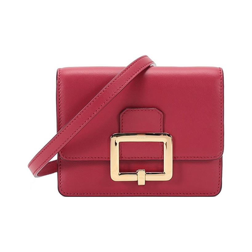 

Bally Julyet Solid Color Vintage Square Buckle Leather Shoulder Bag Flap Mini Crossbody Clutch Women Bags Red 6237077 Basic Set (Bag+Dust Bag)