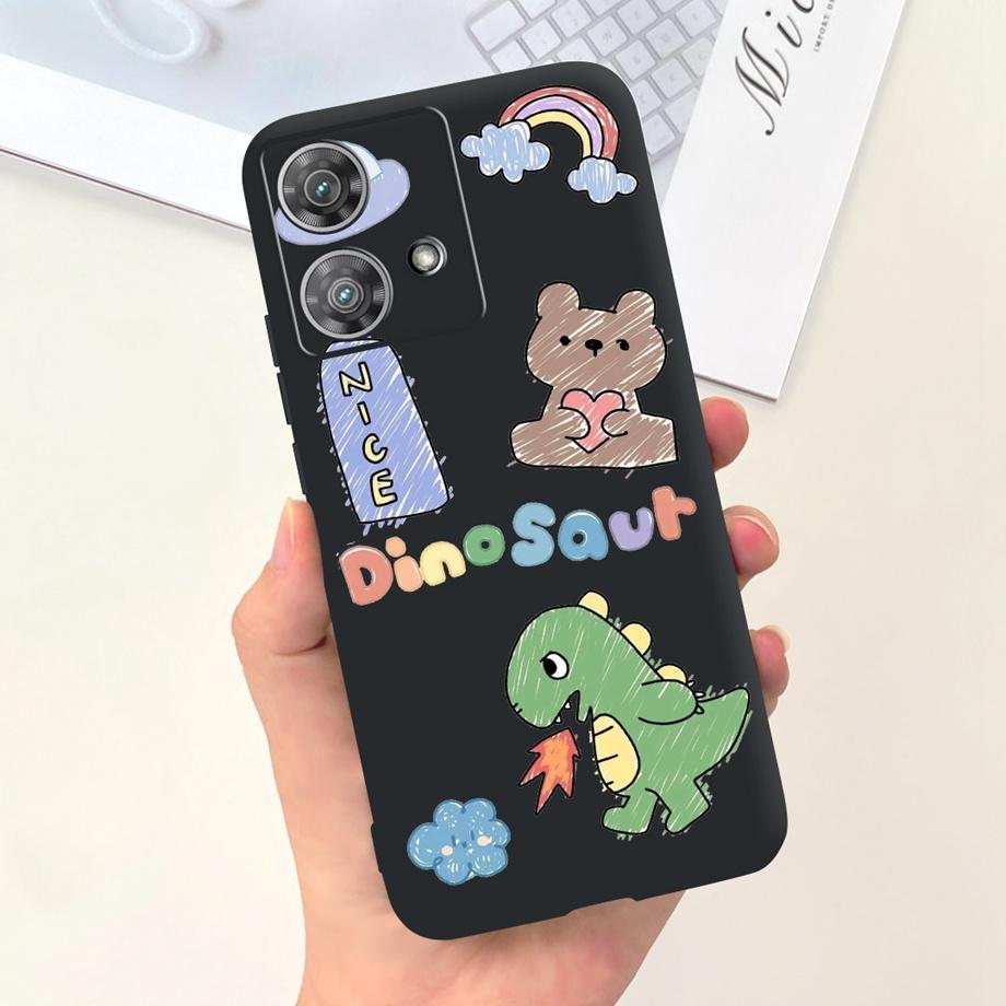 Etui do Motorola Moto Edge 40 Neo 5G Fajny Styl Miękki Silikon Guma Odporne na Uderzenia Pokrowiec na Telefon Wzór Kreskówkowy Fundas Edge40 Neo