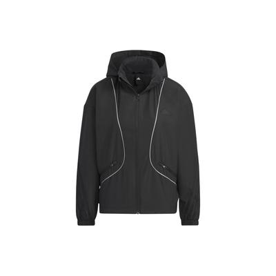 Reflektierender Streifen Sportlich Lässige Kapuzenjacke Damenjacken Schwarz IM8974