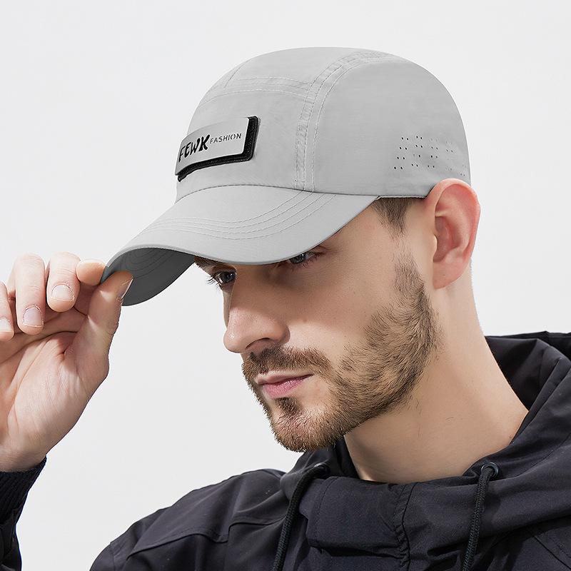 

Летняя дышащая быстросохнущая кепка для мужчин для бега на открытом воздухе водонепроницаемая бейсболка светло-серый