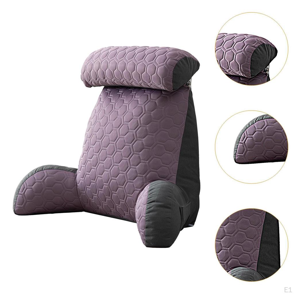 Cozy Supportive Reading Pillow for Bed, Lumbar Cushion Relaxing