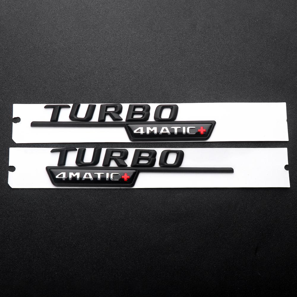 ABS V8 BITURBO 4MATIC Badge Sticker Car Body Trunk Fender Decoration For Mercedes Benz AMG W203 W206 W220 W205 W211 W210 W108