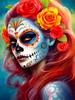 Diamantová malba Nová kolekce 2024 Ženy Květina Lebka Diy Plně Čtvercový Kulatý Vrták Štrasové vyšívání Dívčí Mozaika Sady křížkového stehu