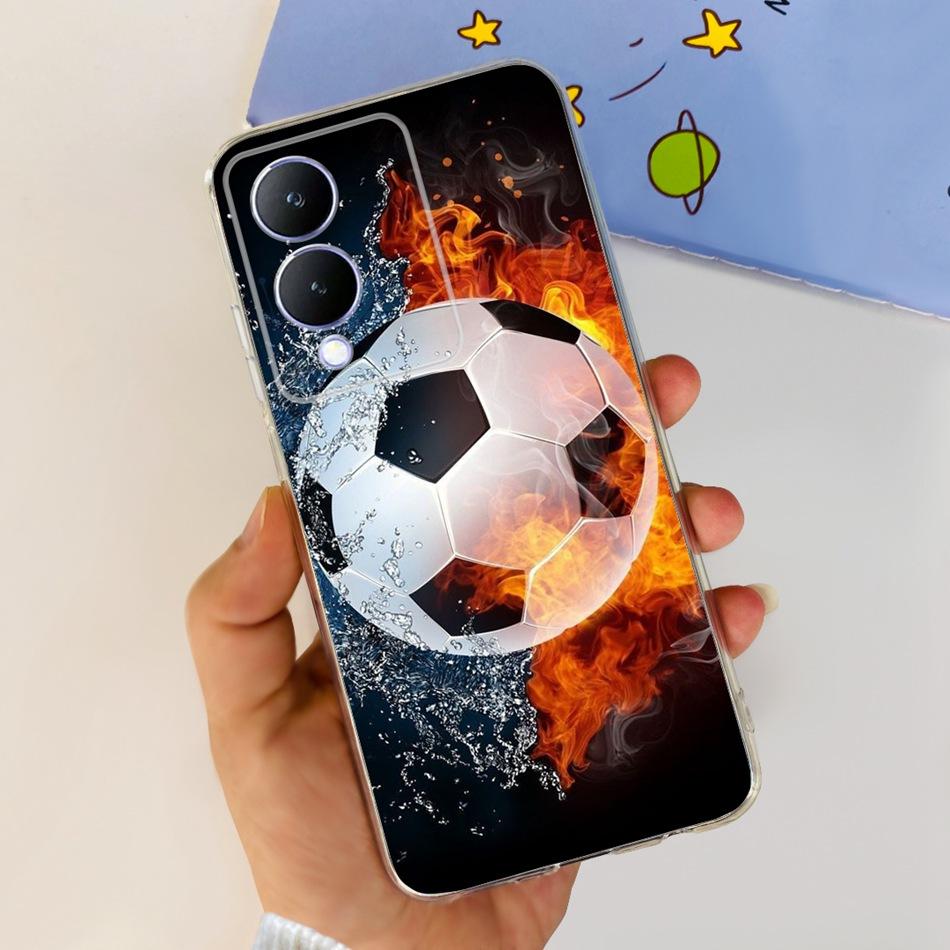 For Vivo Y17s Case 2023 Elegant Pattern Soft Silicone TPU Phone Back Cover For Vivo Y17s 4G VivoY17s Y 17S Bumper