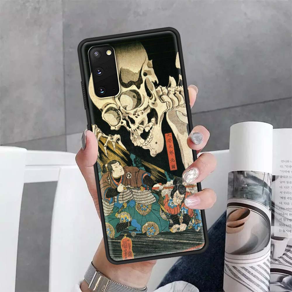 Soft Phone Case For Samsung Galaxy Note 20 Ultra 10 Lite S10 Plus S20 FE 5G 9 8 Back Cover S21 Funda Japanese Style Art Japan