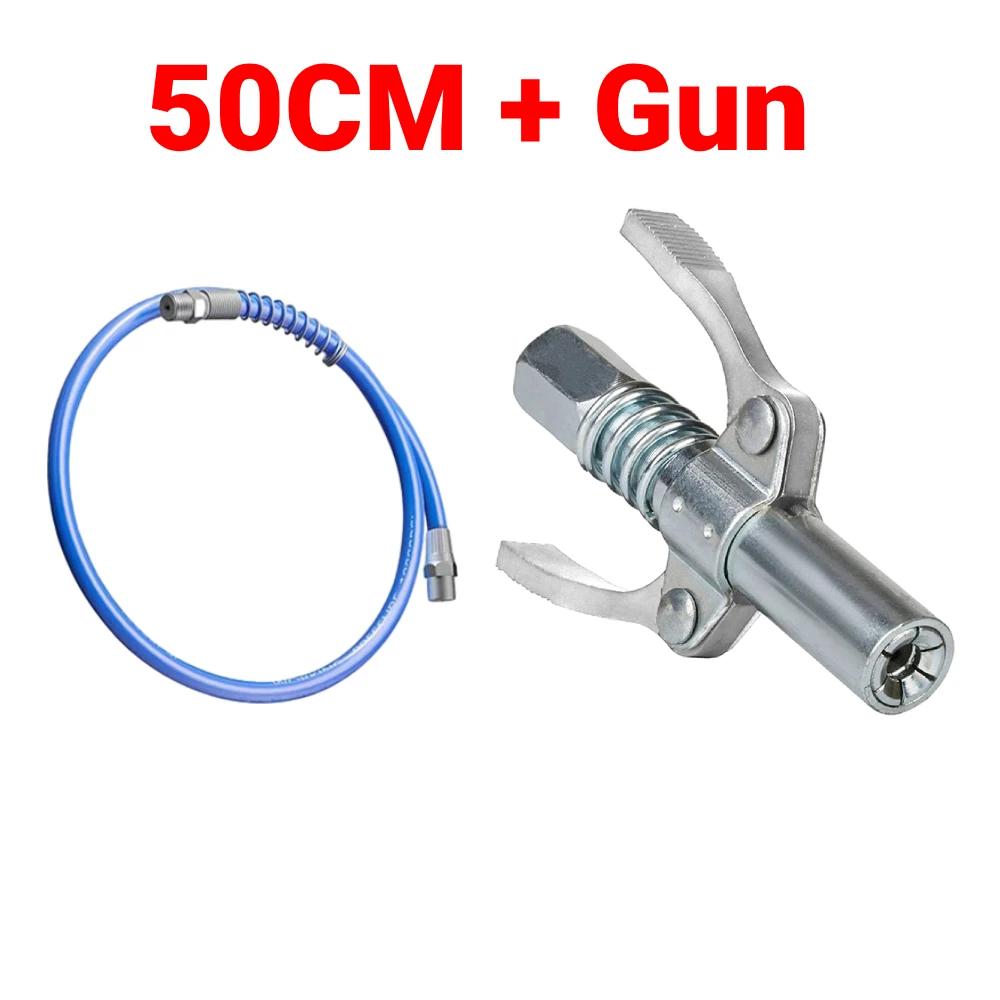 Grease Gun Coupler Nozzle Oiling Double Handle High Pressure Heavy-Duty 10000 PSI Quick Release Grease Gun Coupler Car Tool