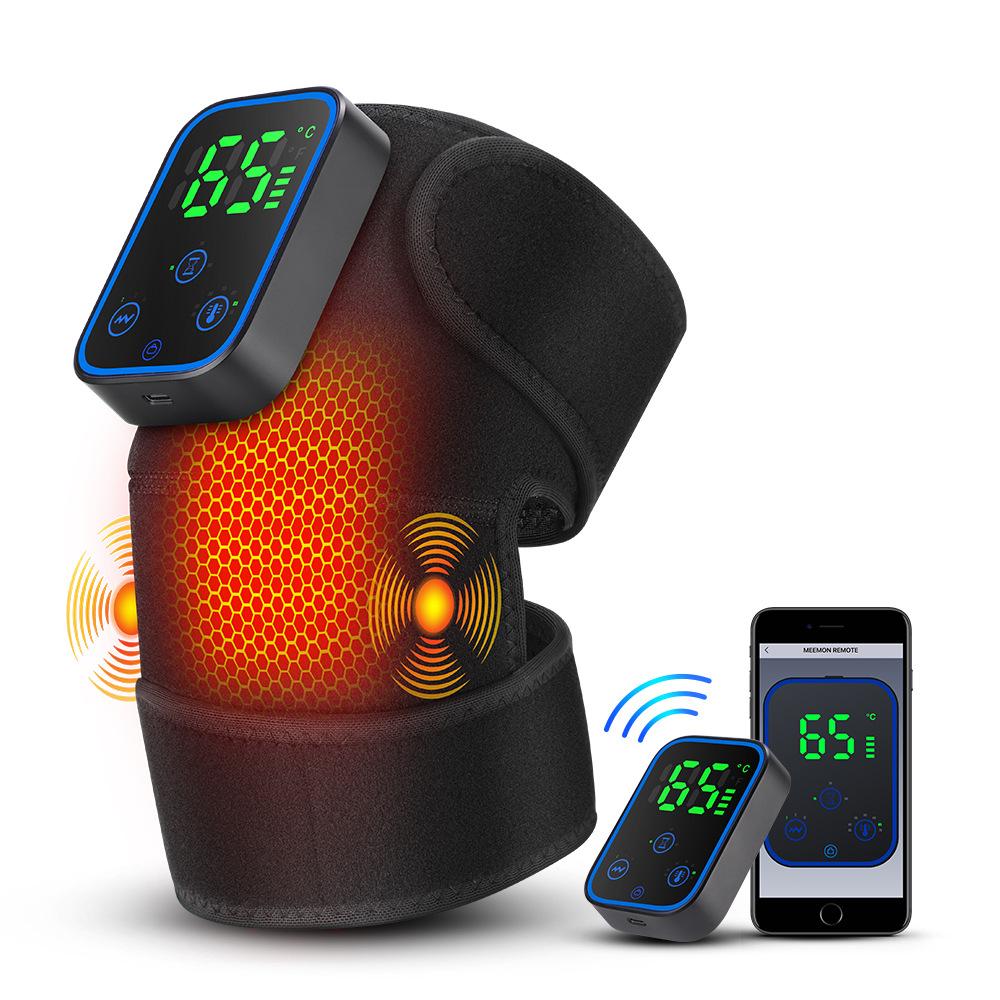 Portable Wireless Hot Compress Vibration Knee Massager with APP Control Knee Shoulder Elbow 3-in-1 Relieve Joint Pain and Pressure