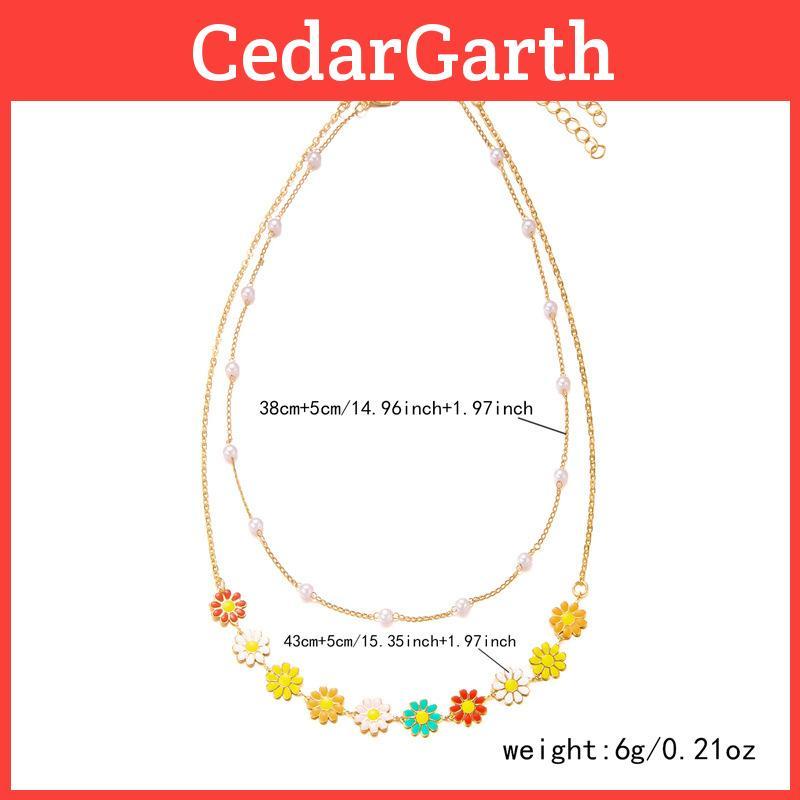Collier Minimaliste Fleur de Pâquerette avec Chaîne en Alliage pour Femmes Printemps