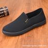 Mens Slip-On Canvas Loafers Seniors Comfortable Flat Non-Slip Breathable Casual Shoes