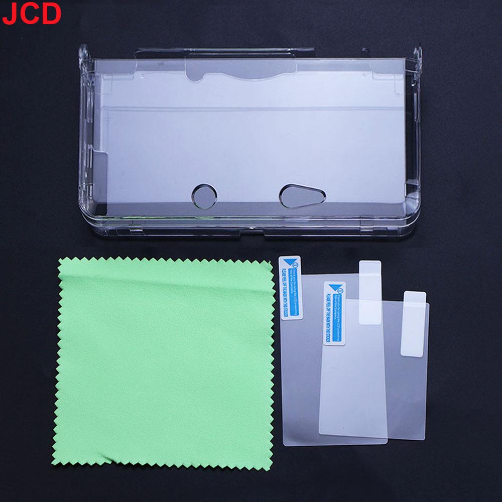 JCD Plastic Clear Crystal Shell Skin Case Cover For 3DS 3DS XL LL New 3DS New 3DS XL/LL Game Console With Screen Protective Film