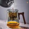 GIANXI Chinese Kung Fu Lift-style Tea Pot Flowing Cup 840ML Glass Teapot Home Personal Tea Separation One Click Filter Tea Set
